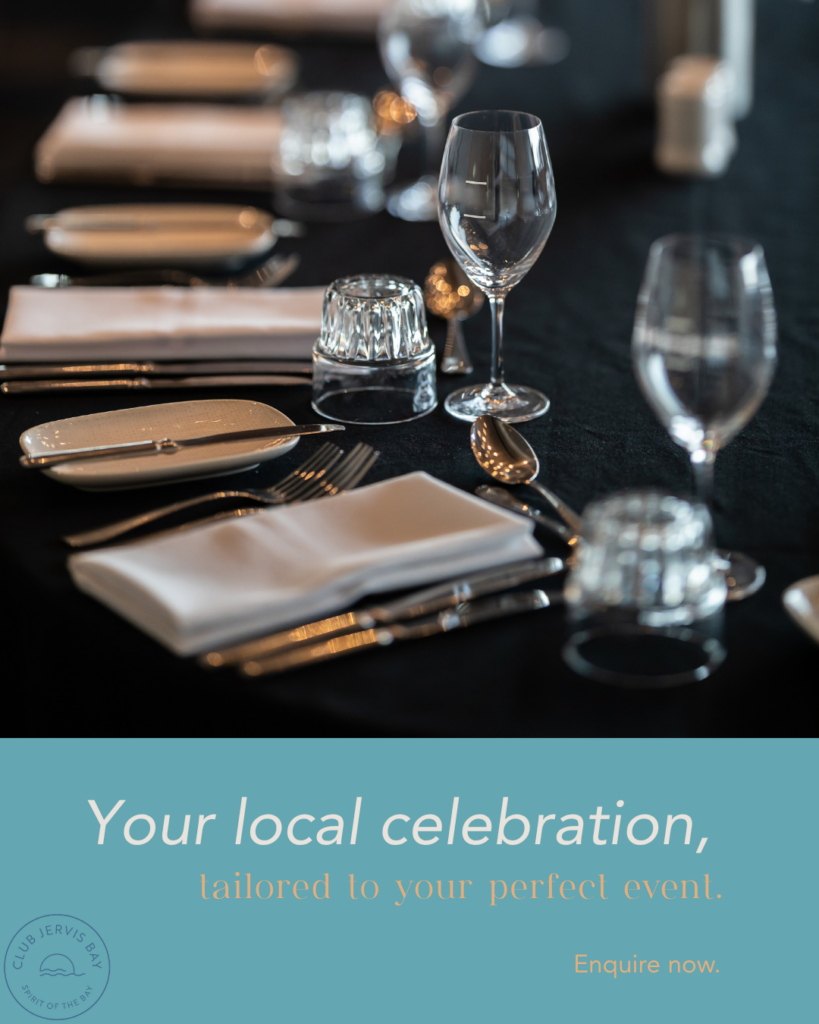 Club Jervis Bay dining table setup